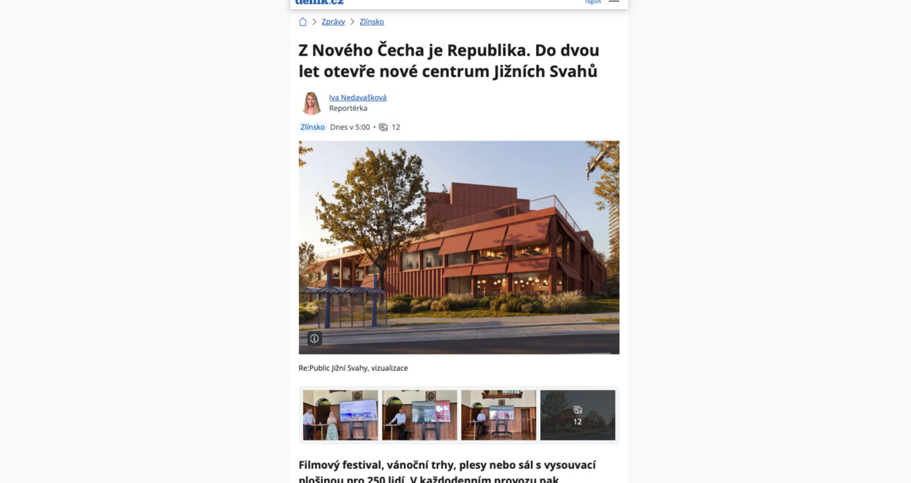 Z Nového Čecha je Republika. Do dvou let otevře nové centrum Jižních Svahů
